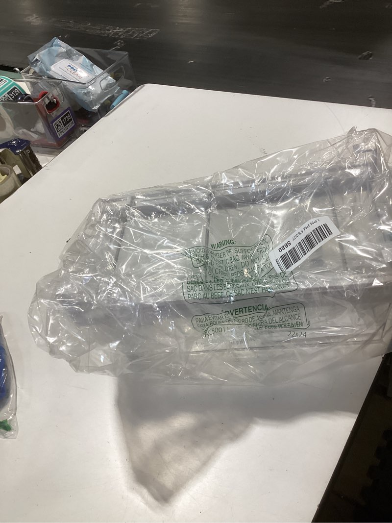 Condition photo showing Good Condition for large fridge drawer organizer 14in-20in upgradation refrigerator undershelf drawer, extra-deep storage deli meat, cheese, eggs, fruit, vegetable clear extra-deep drawer