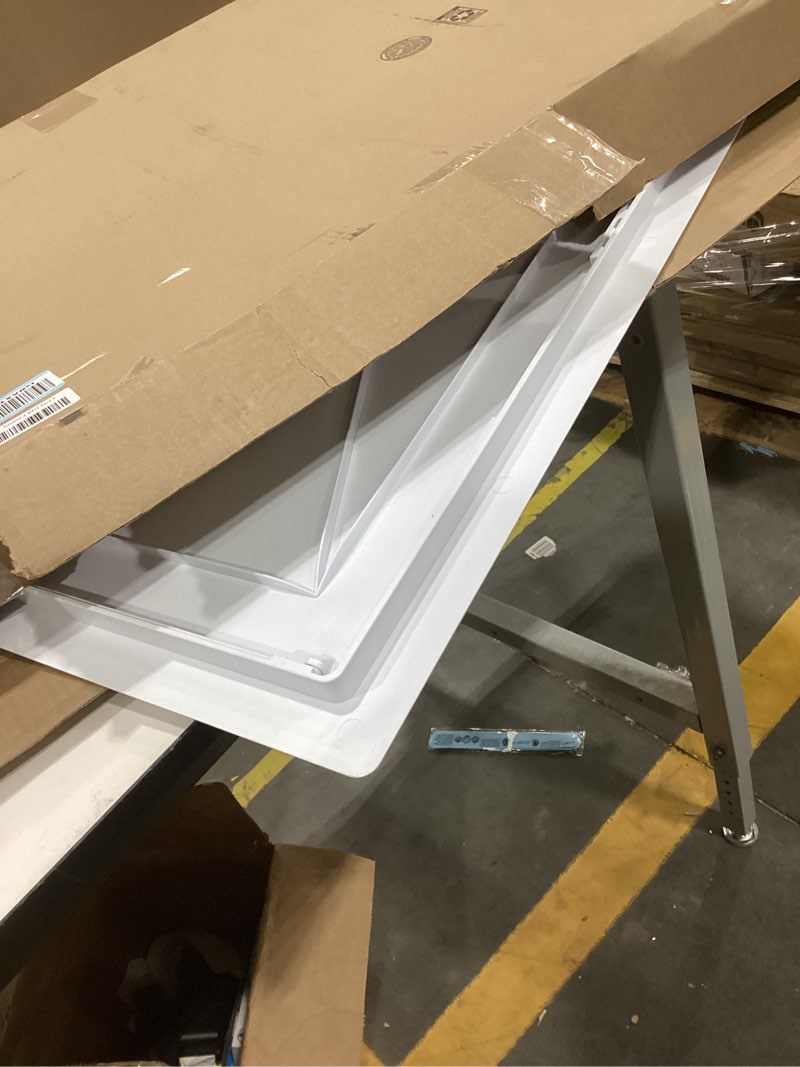 Condition photo showing As Is for plumbing access panel for drywall 14 x 29 inch plastic access door removable wall access panel ceiling reinforced hinged durable white