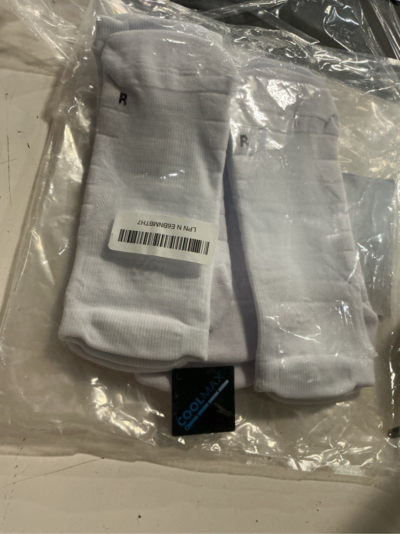 Condition photo showing Good Condition for hylaea athletic running socks cushion padded moisture wicking low cut large 3 pairs white