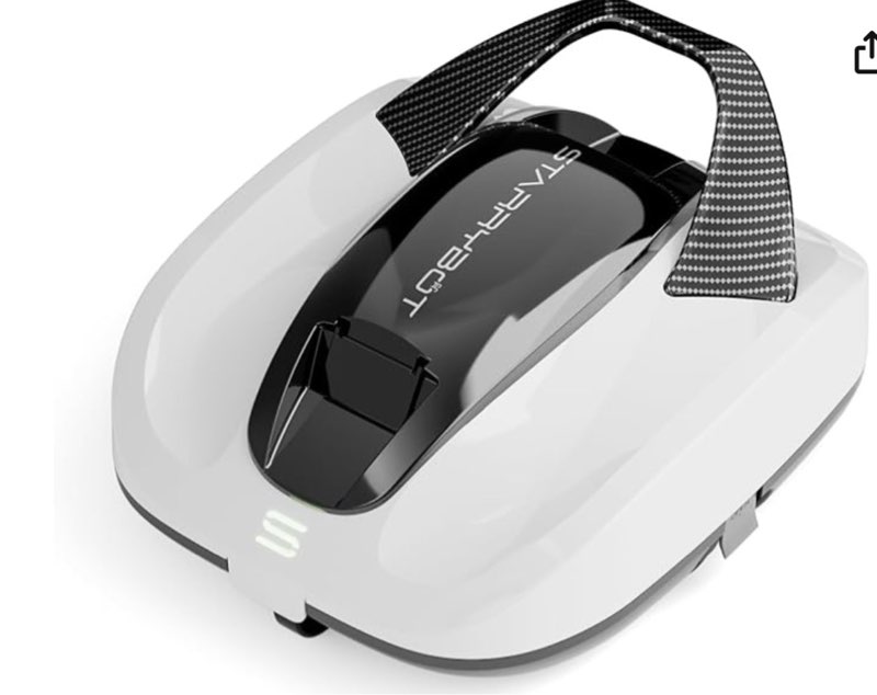 Cordless Robotic Pool Cleaner, Portable Swimming Robotic Pool Vacuum Self-Parking Technology,150Mins Runtime,Pool up to 900 Sq.Ft, Ideal for Above-Ground Pools