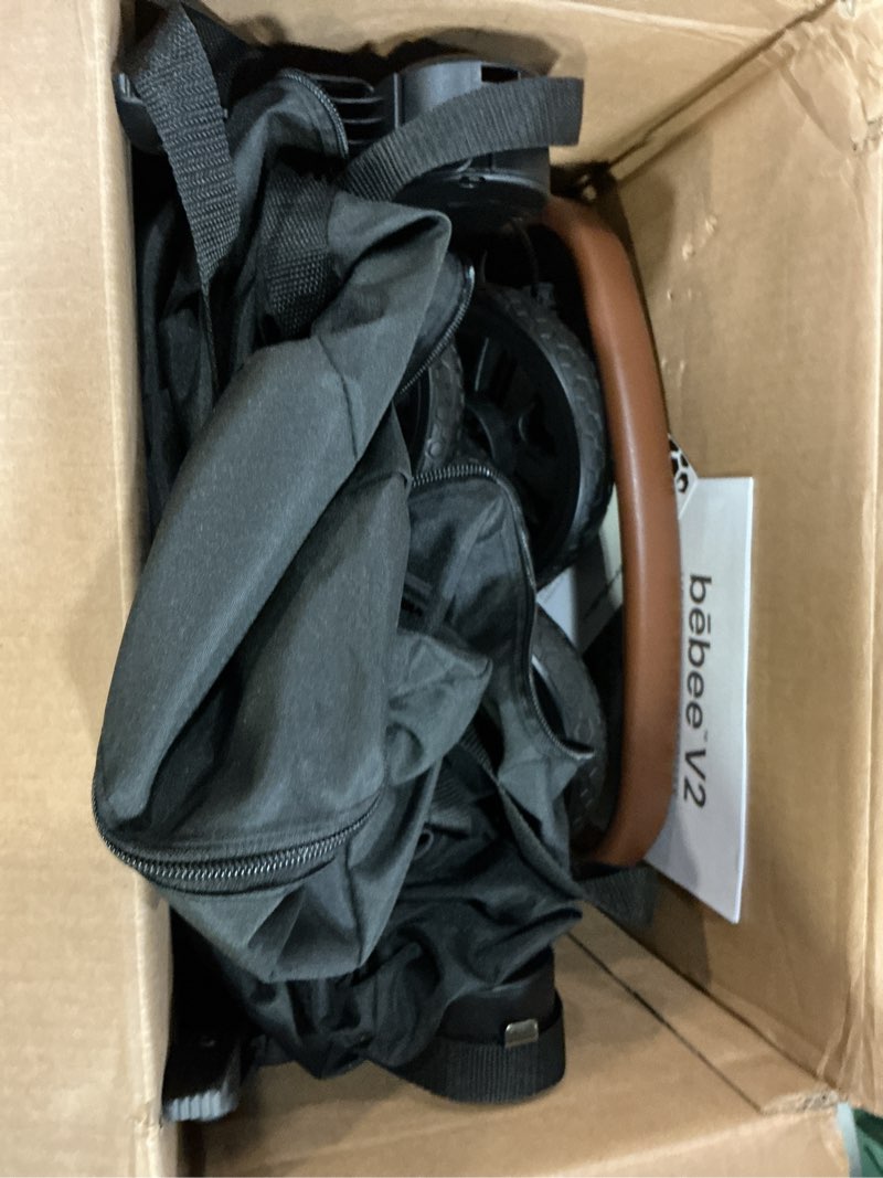 Condition photo showing Good Condition for bombi b?bee v2 lightweight baby stroller - premium vegan leather, one-hand fold, infinite recline, aircraft-grade aluminum frame, xxl canopy, and ample storage umbrella stroller - hickory