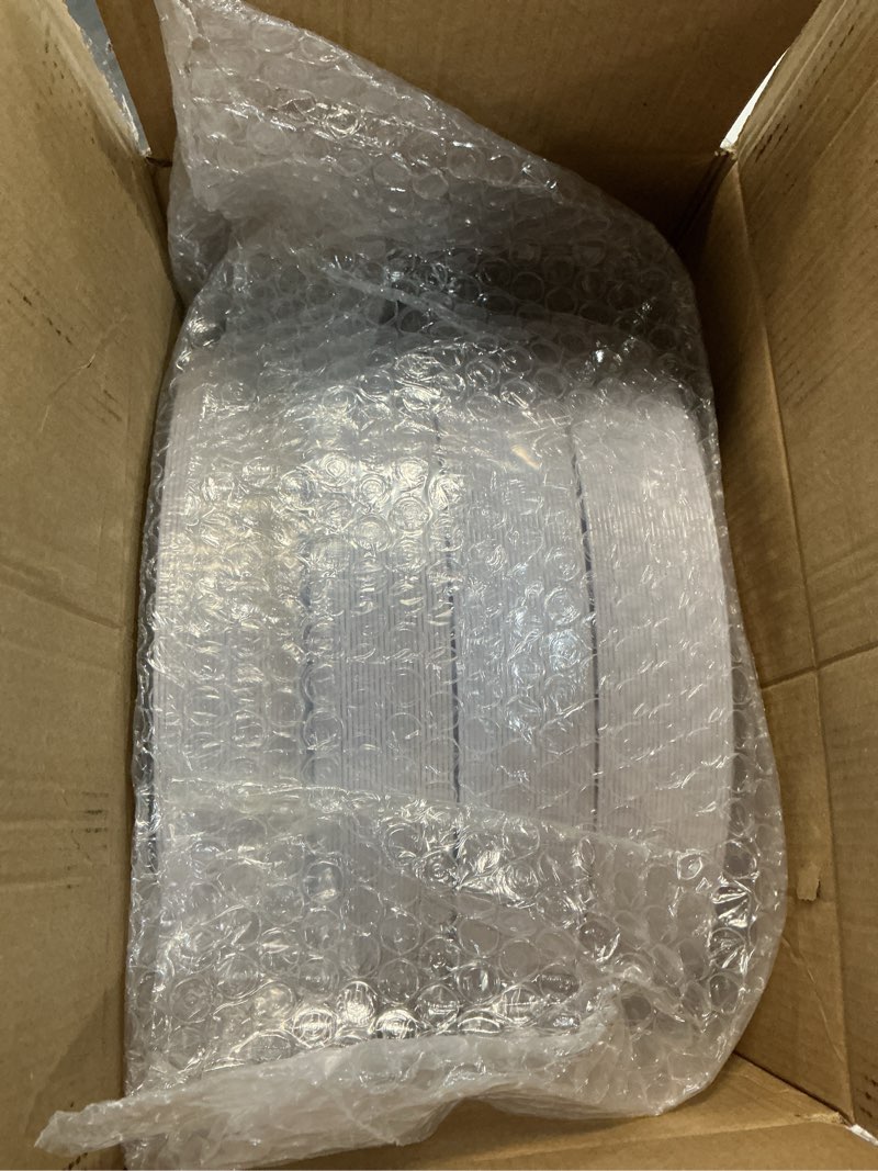 Condition photo showing Good Condition for nervure 100 pieces gold plastic plates - 10.25 inch gold dinner plates - heavyweight white and gold disposable plates ideal for wedding & party 10.25inch white and gold