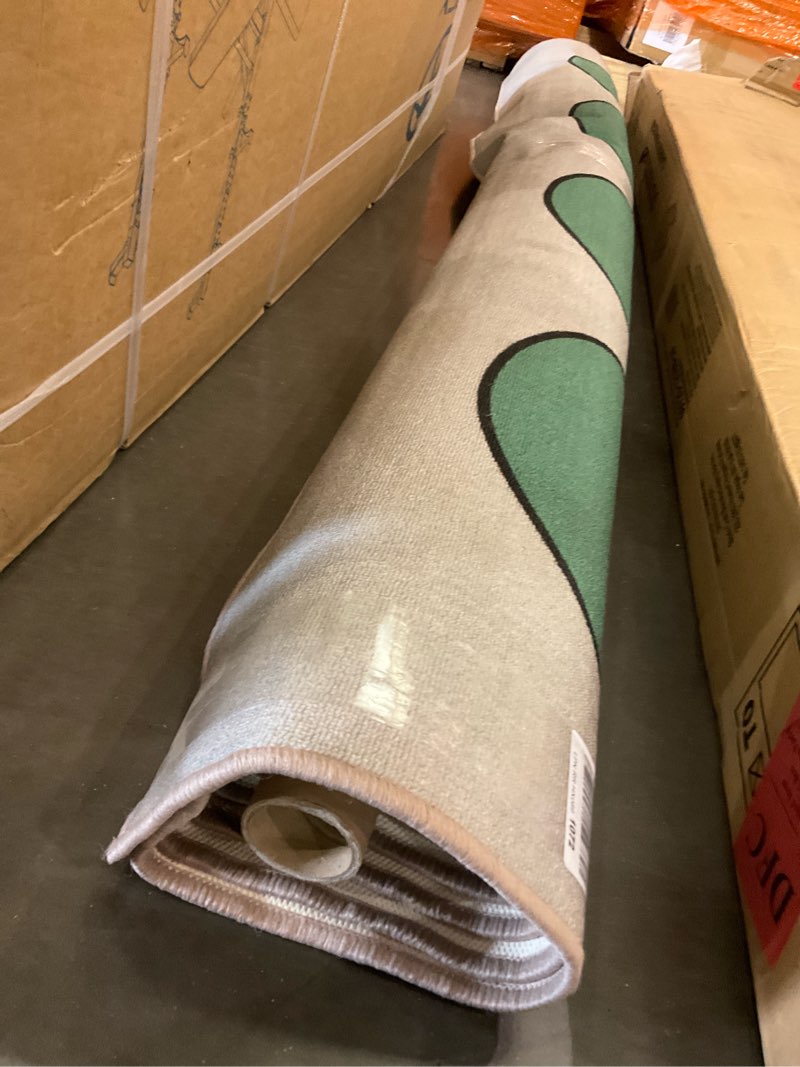 Condition photo showing Good Condition for large classroom seating rug 7'5"x13' classroom reading rug with 24 seats non slip for gray area carpet elementary, preschool, nursery, study room, bedroom 7'6" x 13'1" (rectangular) grey