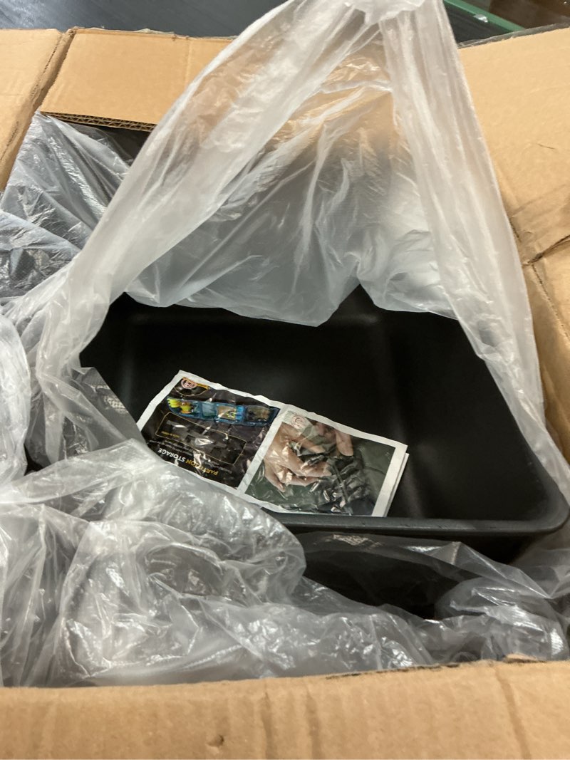 Condition photo showing Good Condition for rear underseat storage box for 2015-2025 ford f-150 & 2017-2025 ford f-250 f-350 f-450 f-550 super duty, heavy-duty back seat organizer with dividers, non-slip waterproof truck under seat storage
