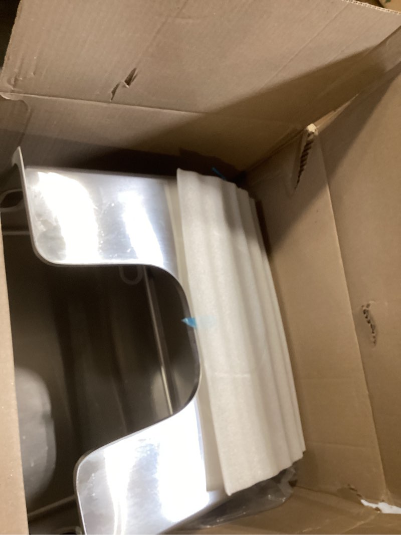 Condition photo showing Good Condition for enclosed stainless steel cat litter box 13.8” high sides, extra large litter box for big cats, xl metal kitty litter pan pet toilet with wheels for easy mobility, anti-leakage, non-sticky, easy clean 22.8"l x 14.9"w x 13.8"h
