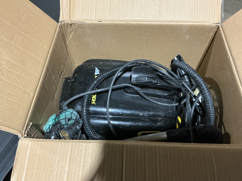 Condition photo showing As Is for mcculloch mc1385 deluxe canister steam cleaner, 2-hour runtime, chemical-free, 23 accessories: mop head, brushes & more - built for home, tile, carpet, furniture, & personal car detailing