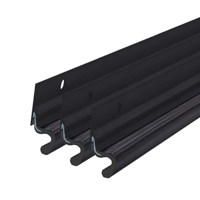m-d 7-ft x 1-3/4-in x 5/8-in black aluminum/vinyl door weatherstrip