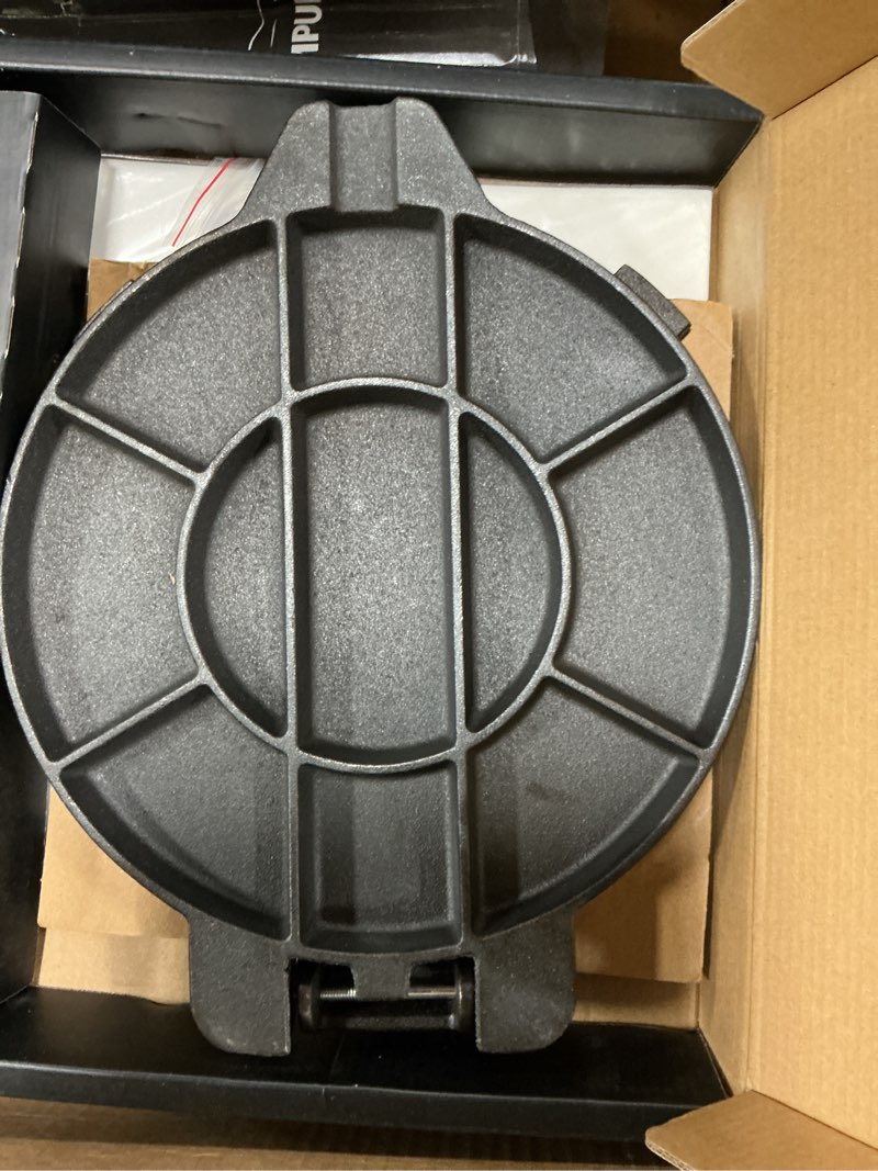 Condition photo showing New/Like New for uno casa cast iron tortilla press 10 inch - tortilla maker press, pre-seasoned roti maker with 100 pcs parchment paper - heavy duty quesadilla maker for homemade flatbreads, rotis, empanadas