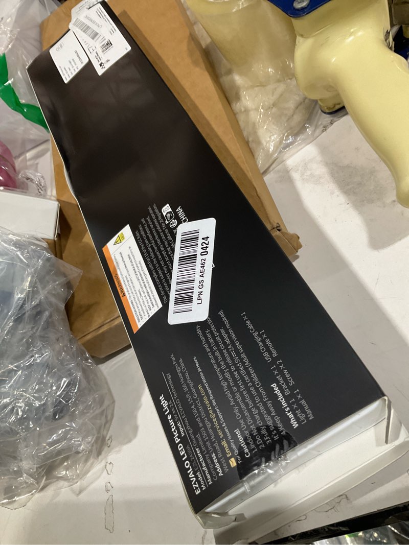 Condition photo showing Good Condition for ezvalo picture light for wall, 4800mah rechargeable wireless remote battery lights for painting, 16in dimmable magnetic led art display light, colors temperatures, for gallery, living room,hallway black 16inch 1