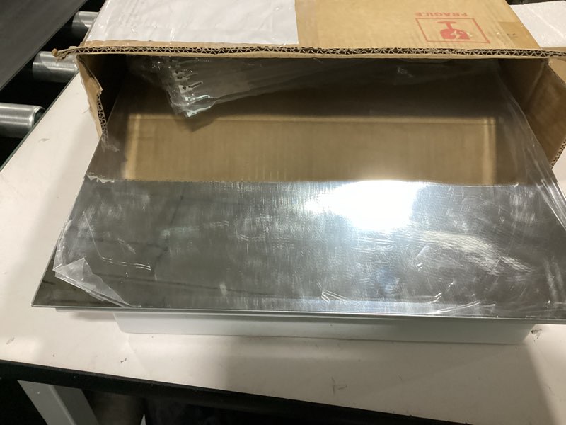 Condition photo showing Good Condition for Plastic Medicine Mirror Cabinet for Bathroom 16 x 20 inch, Surface and Recessed Mount White 16x20 inch Beveled Edge Mirror