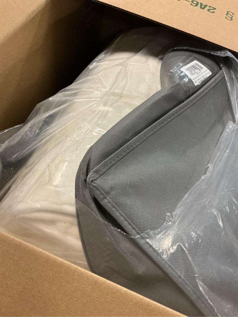 Condition photo showing New/Like New for Wemore Jacquard Fleece Weighted Blanket Queen Size 60" x 80" 15lbs, Ultra Soft Cozy Sherpa Weighted Blankets for Adults, Ultra Fuzzy Heavy Blanket for Sleep, Fluffy Warm Throw for Bed, Cream White Cream White 60" x 80" 15lbs