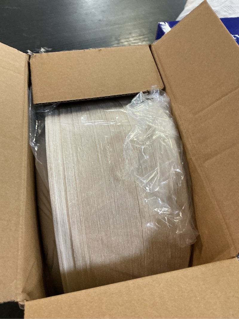 Condition photo showing New/Like New for jolly chef compostable heavy duty plates eco-friendly disposable white paper plates made of bagasse biodegradable for party dinner sugarcane fibers thanksgiving day 125 count (pack of 1) white