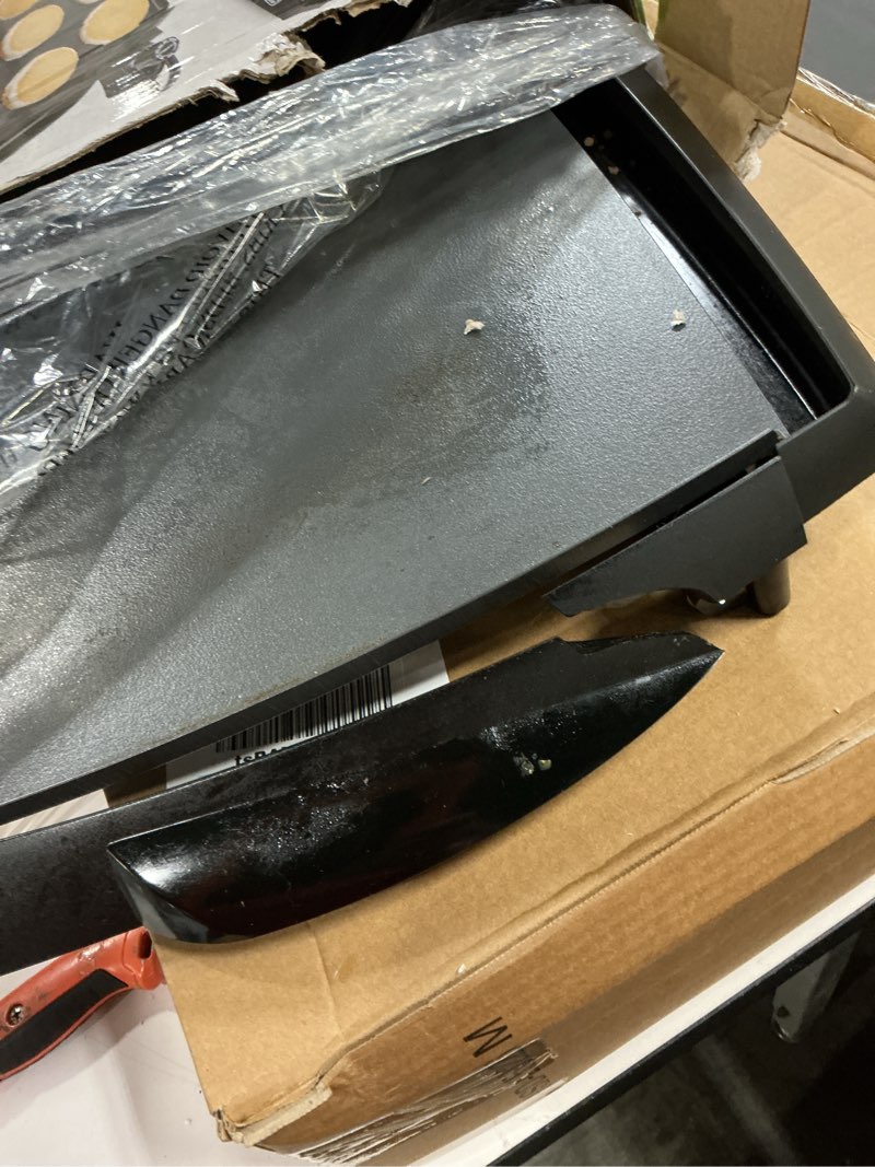 Condition photo showing As Is for Presto 07046 Tilt 'n Drain Big Griddle Cool-Touch Electric Griddle