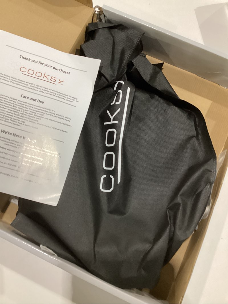 Condition photo showing New/Like New for Cooksy 9 Inch Honeycomb Ceramic Surface Hybrid Stainless Steel Frying Pan, SIMILAR TO STOCK PHOTO 