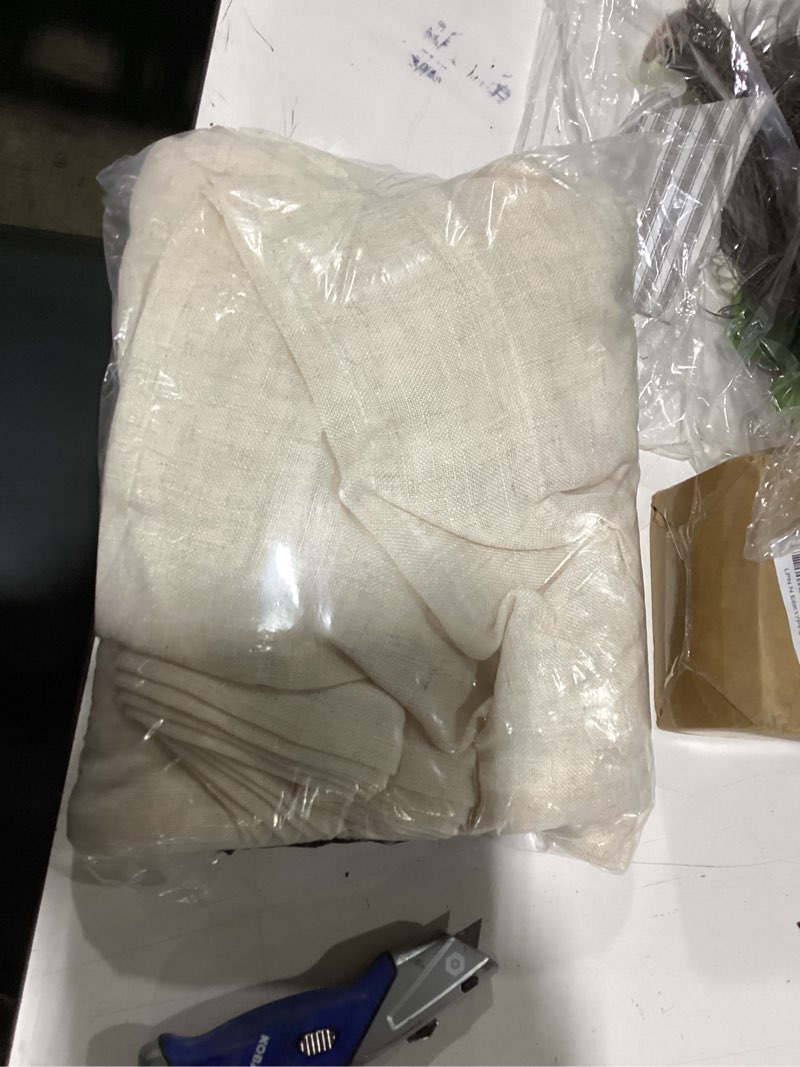 Condition photo showing New/Like New for miulee linen curtains 96 inch length 2 panels for bedroom living room, soft thick linen textured back tab window drapes semi sheer light filtering rod pocket modern farmhouse decor 52"w x 96"l (pack of 2) linen