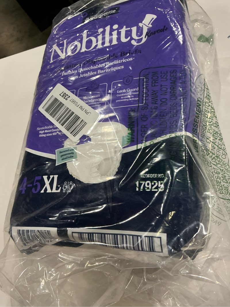 Condition photo showing Good Condition for 4-5xl Adult Diapers for Women and Men - 8 Bariatric Disposable Briefs with Tabs and Stretchable Side Panels - 100% Breathable with Maximum Absorbency 1 Pack