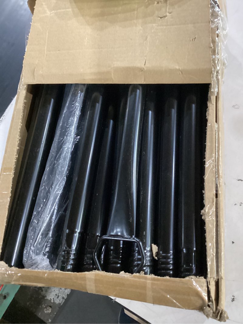Condition photo showing Good Condition for ahrlhr 10 pack string light poles for deck,5 ft string light poles for outside with fixing clips,metal poles for outdoor string lights, hanging light poles for fence garden backyard wall bistro 10 pack-5ft