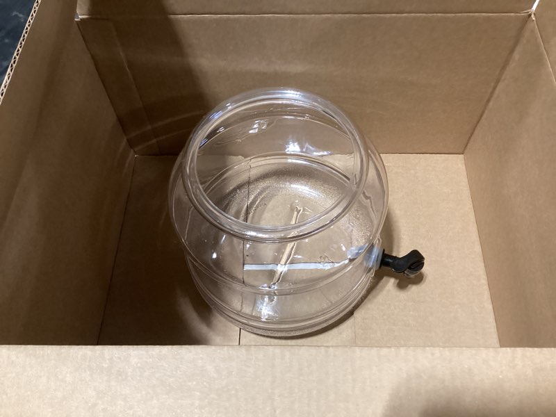 Condition photo showing As Is for 5 Gallon Water Jug Dispenser Base with Spout for 3 to 5 Gallon Bottle Plastic Water Jug Holder Containers for Stand or Countertop (Clear)