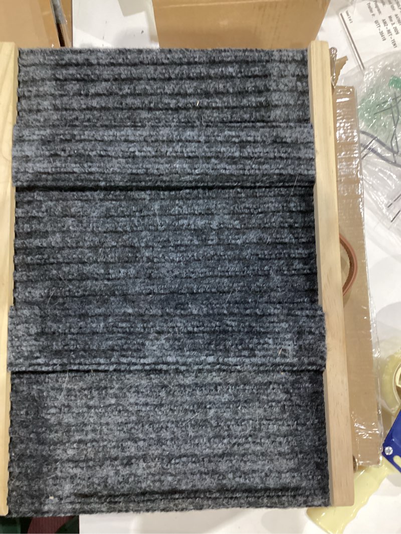 Condition photo showing As Is for 2026 Upgraded Dog Ramp for Couch, Foldable Small Dog Ramp for Sofa, 4 Adjustable Height from 13'' to 21", Portable Stable Pet Steps with Non-Slip Pad, Pet Ramps Use for Sofa Couch Stairs A-wood Color 80×30cm-for couch