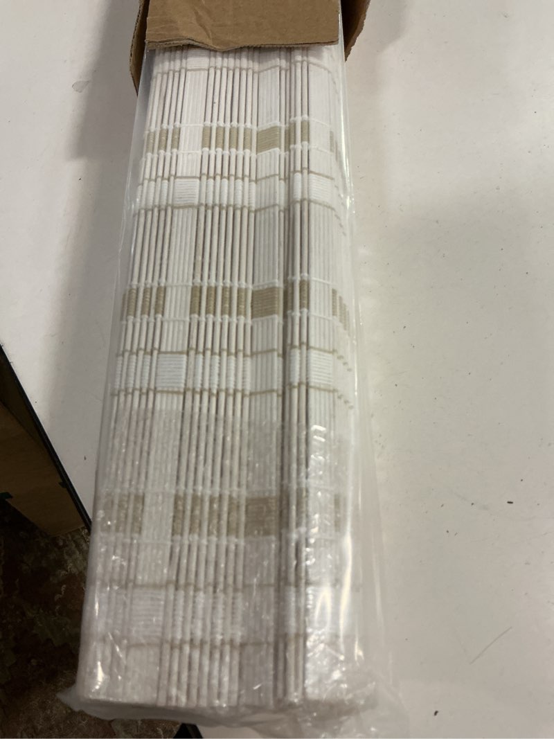 Condition photo showing Good Condition for LazBlinds No Tools No Drill Bamboo Roller Shades, Cordless Bamboo Blinds, Light Filtering Roll Up Bl