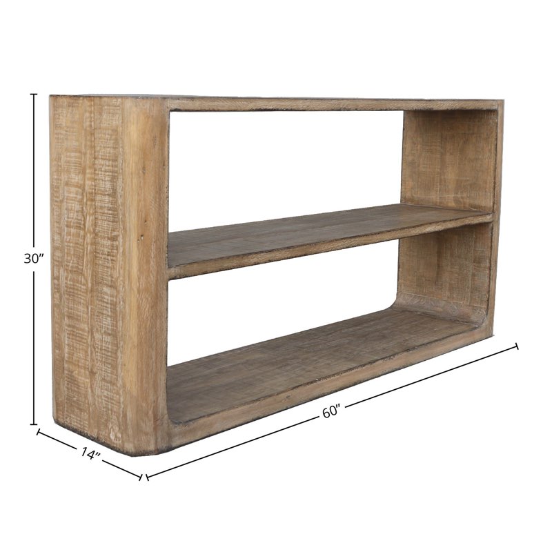 Ryun Reclaimed Pine Console Table, Antique Natural