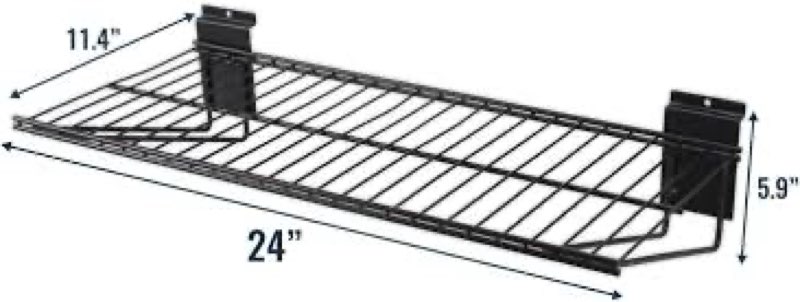 BRITINE Slatwall Panel Garage Organizer PVC Slatwall Heavy Duty Wall Mounted Rack, Interlocking Slat