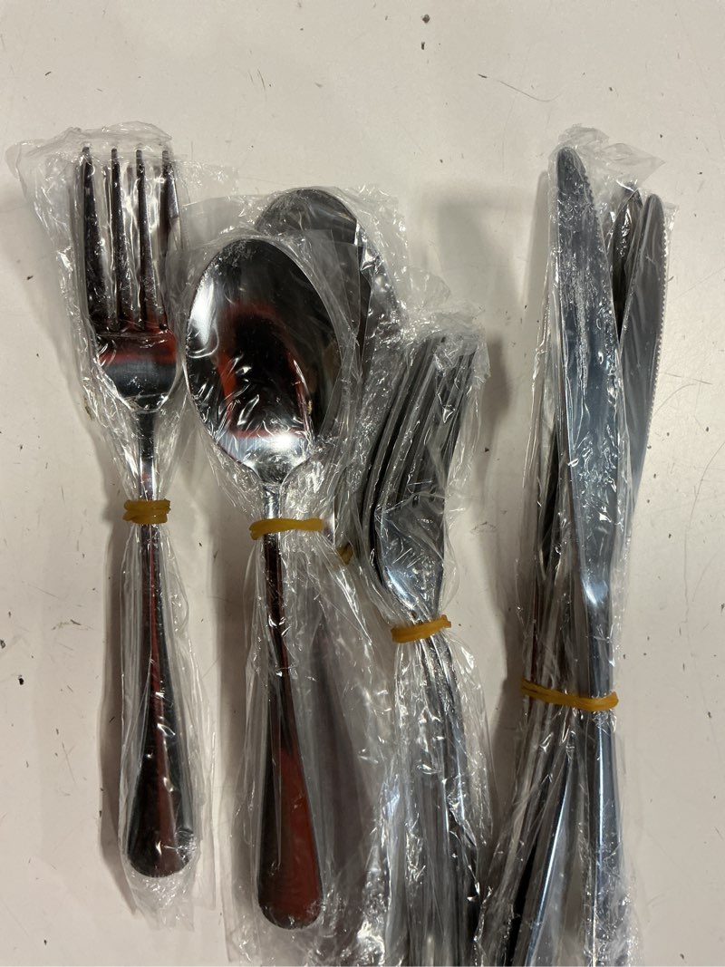 Condition photo showing New/Like New for philipala 20 piece silverware set, stainless steel flatware set for 4 food grade novelty flatware cutlery utensil set include knife fork spoon mirror polished dishwasher safe 20 silver