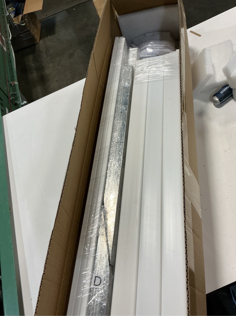 Condition photo showing New/Like New for air conditioner fence trash can fence 36"w x 45"h pool equipment enclosure vinyl privacy fence outdoor no dig privacy fence 2 panels with metal stake, white 36"w x 45"h vertical