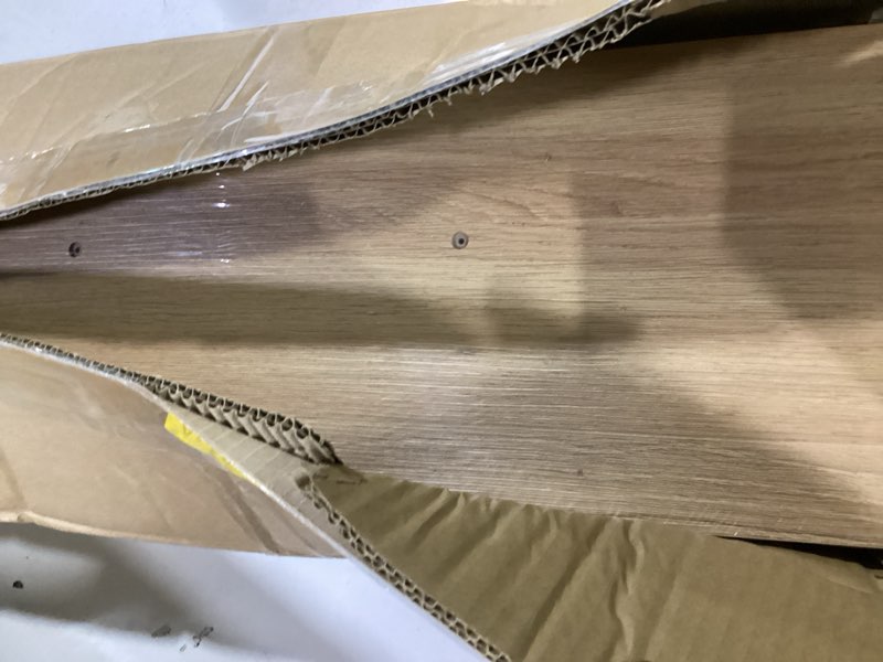 Condition photo showing Good Condition for oak floating shelves for wall?24in wall mounted display ledge shelves perfect for bedroom, bathroom, living room and kitchen decoration storage (oak, set of 2) oak 24 inch