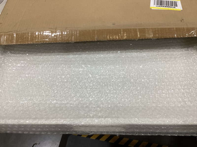 Condition photo showing Good Condition for hanobe square large ottoman tray: extra large white serving tray for ottomans big leather decorative tray with handles for coffee table living room 22" x 22" 21.7" x 21.7" x 2.1" white