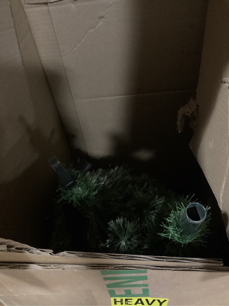 Condition photo showing As Is for ( incomplete)National Tree Company 7.5 ft Unlit Downswept Douglas Fir Artificial Christmas Tree, 1,867 Tips, Includes Stand, Green
