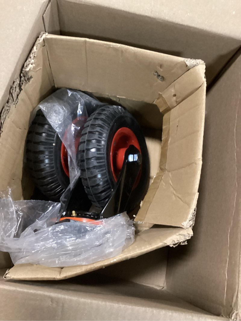 Condition photo showing Good Condition for ZDNEY 8"x2" Heavy Duty Casters Set of 2, 3600LBS Capacity Solid Rubber Wheels(Knobby Tread), Workben