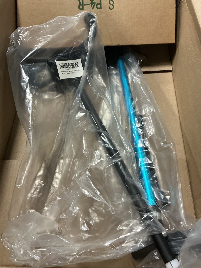 Condition photo showing Good Condition for benecane quad cane walking cane with two led lights with big base t handle?lightweight adjustable walking stick four pronged sturdy for men and women blue