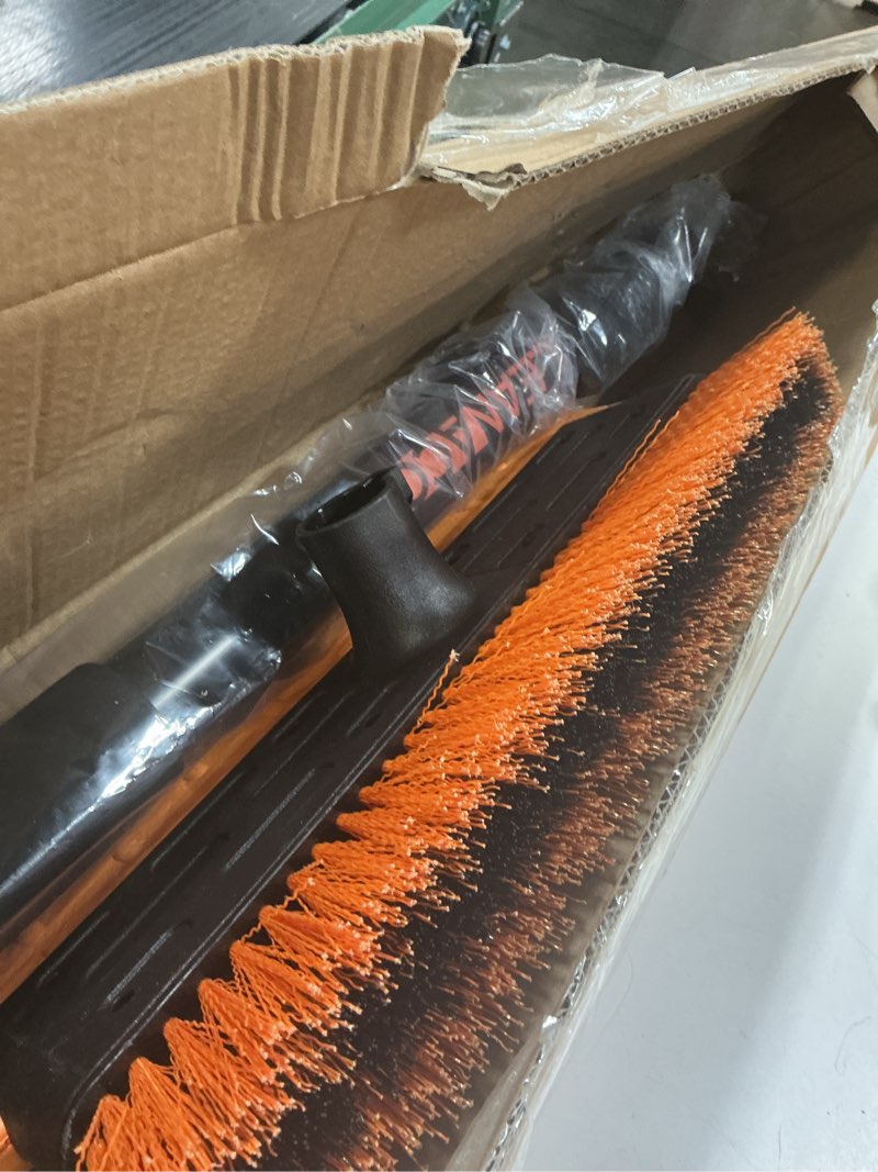 Condition photo showing Good Condition for Year-Round Roof Rakes for Snow, Leaves & Moss – 16” No-Scratch Foam Blade & Roof Brush, 4.7-24ft Telescoping Snow Rake for Roof, Solar Panels, RVs & Cars, C-Shaped Push/Pull Roof Snow Removal Tool