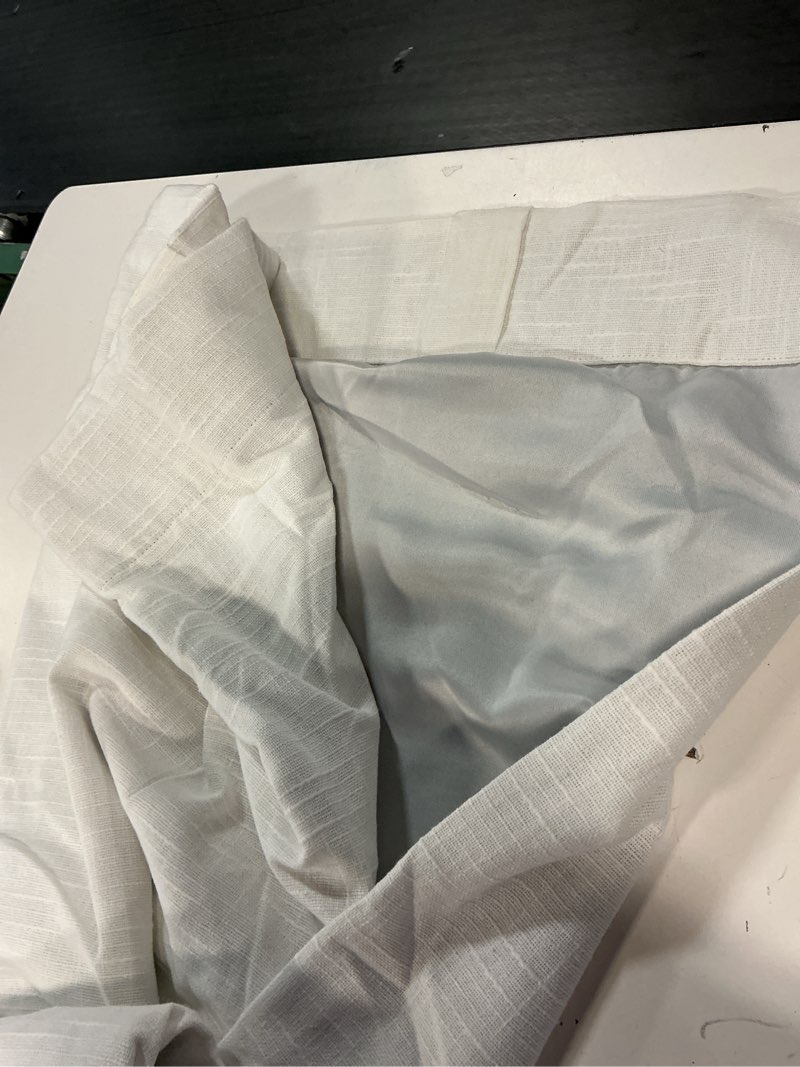 Condition photo showing Good Condition for 1 panel european linen room darkening curtain 48x96in white