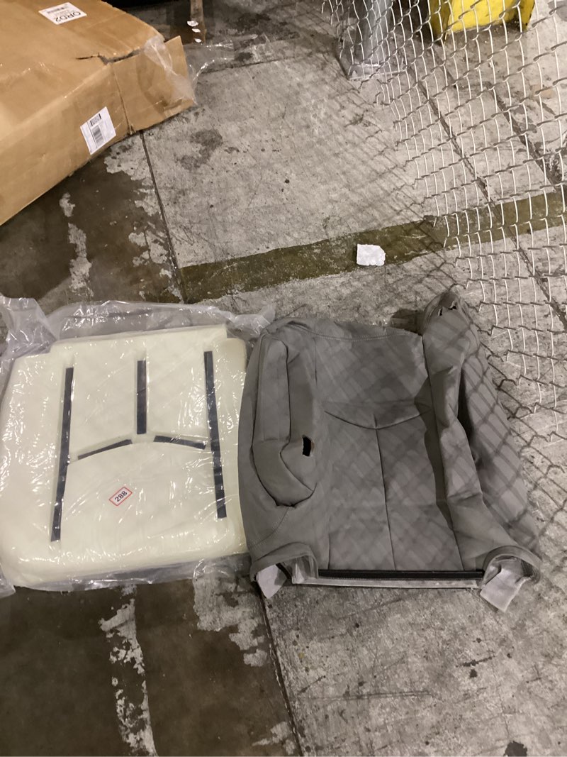 Condition photo showing As Is for similar to ***gxarts driver & passenger side bottom & top lean back replacement leather seat cover & foam cushion & armrest cover light gray fit for chevy silverado avalanche tahoe suburban yukon sierra 2003-2006
