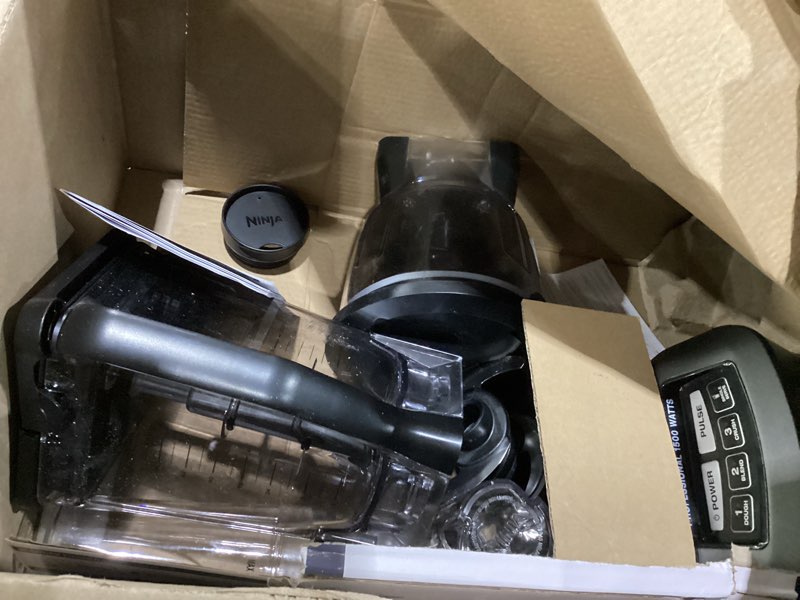 Condition photo showing As Is for Ninja Kitchen System | 8-Cup Food Processor Bowl & 72 oz. Blender All-in-One | With (2) 16 oz. To-Go Cups | For Smoothies, Ice Crushing, Dough & More | 1500 Watt | Black | BL770 Pitcher + Bowl + (2) 16-oz. Cups