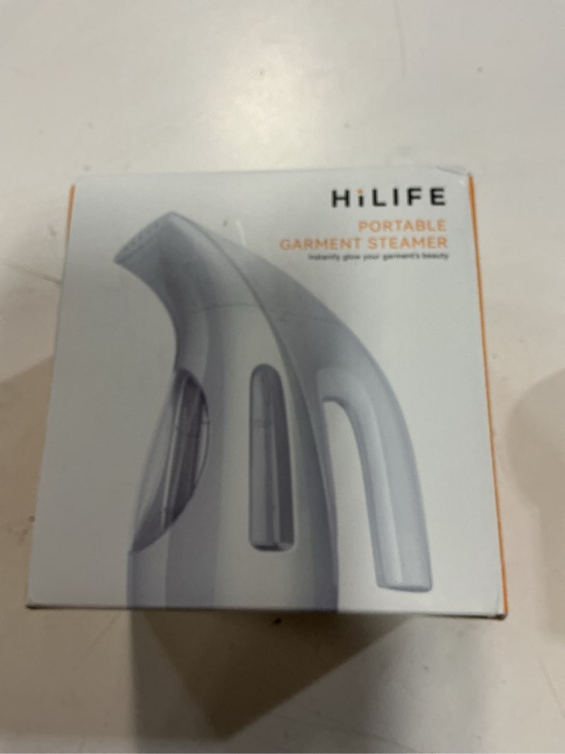 Condition photo showing New/Like New for hilife steamer for clothes, portable handheld design, 240ml big capacity, 700w, strong penetrating steam, removes wrinkle, for home, office(only for 120v)(white)