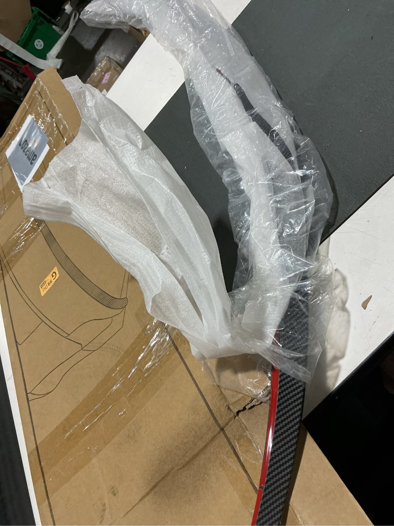 Condition photo showing Good Condition for rear spoiler compatible with model y 2020-2023 carbon fiber patterned abs spoiler wings lip tail wing rear trunk lid accessories