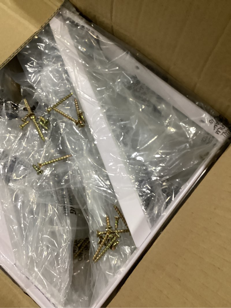 Condition photo showing Good Condition for 12 pack l6 x h 4" white heavy duty shelf brackets with screws metal shelf brackets shelf support angle brackets for shelves l brackets heavy duty floating shelf 12 pack-white 6''x4''