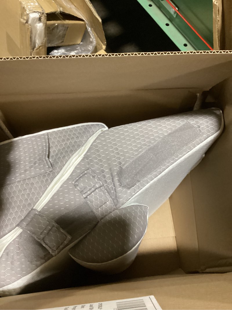 Condition photo showing As Is for 3PCS Wedge Pillow Set for After Surgery, Wedge Pillow Headboard, Adjustable 9&12 Inch Sleeping Wedge, Acid Reflux, Orthopedic Pillow Wedge for Back Pain Relief, Gerd, White/Grey Adjustable 9&12 Inch + 1 Head Pillow White/Grey