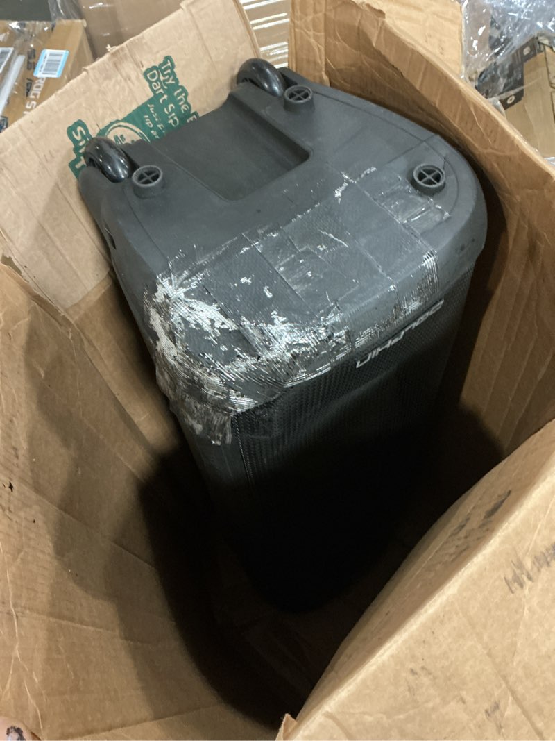 Condition photo showing As Is for dolphin karaokebox 380: triple 8" bluetooth party speaker – powerful sound system, long-lasting rechargeable battery, led lights, 35-inch tall, portable design, aux/usb/tf/bluetooth connectivity