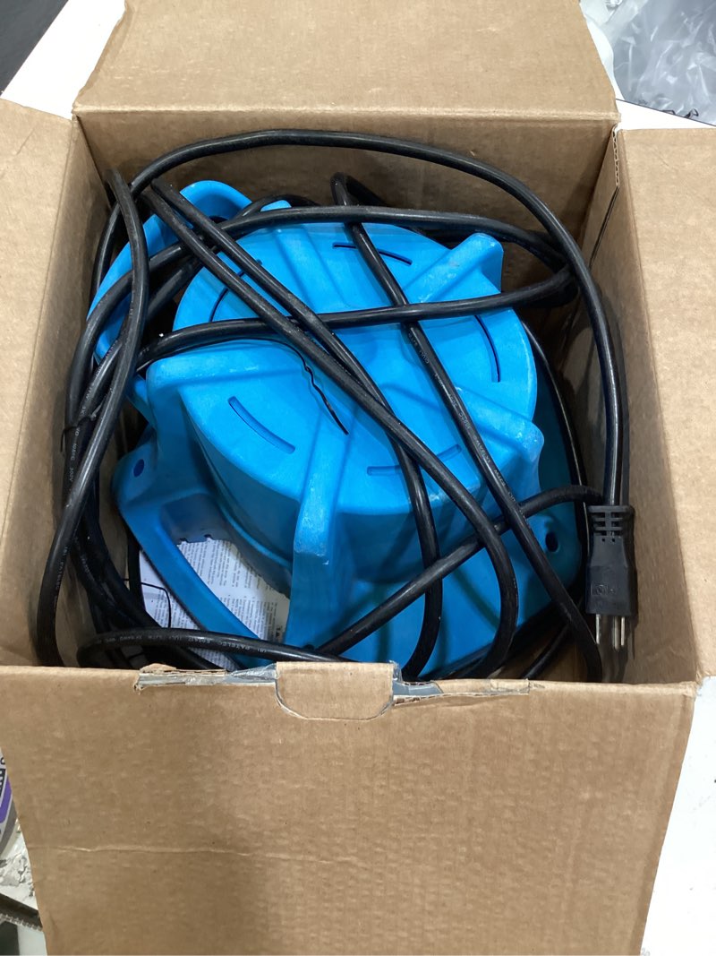 Condition photo showing As Is for little giant apcp-1700 115-volt, 1/3 hp, 1745 gph, automatic, submersible, swimming pool cover pump with 25-ft. cord, light blue, 577301