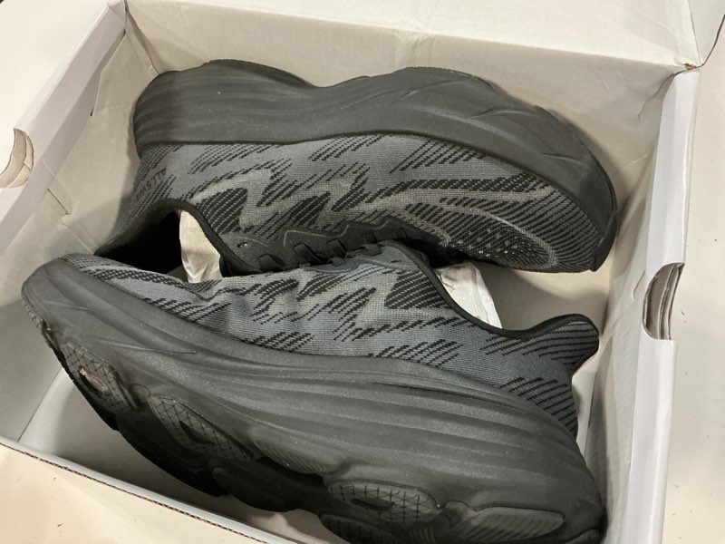 Condition photo showing As Is for allswifit men's slip on walking shoes hands-free cushion running tennis activesolid non-slip comfortable workout gym athletic fashion sneakers 11 black