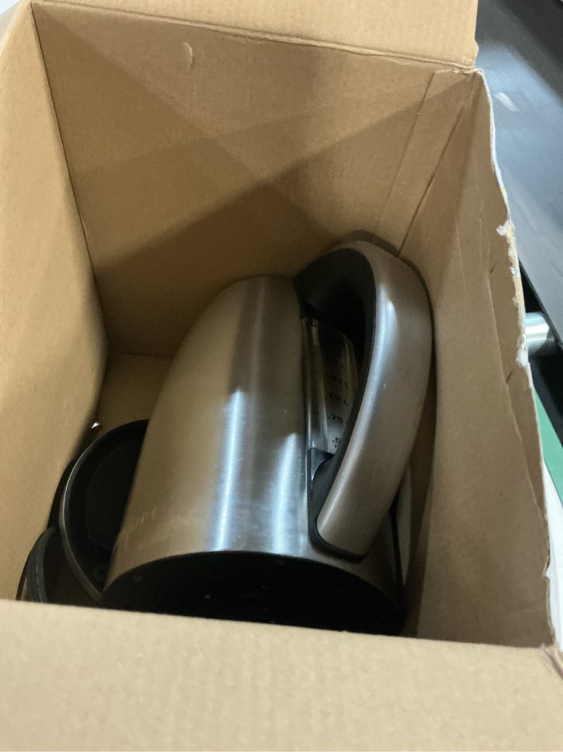 Condition photo showing As Is for Cuisinart PerfecTemp 1.7-Liter Electric Kettle, Cordless Electric Tea Kettle, 1500W for Fast Heat-Up, 6 Preset Temperatures, 30-Minute Keep Warm, Stay Cool Nonslip Handle, CPK-17P1 Stainless Steel PerfecTemp