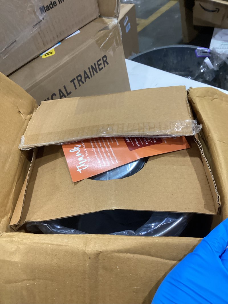 Condition photo showing As Is for Autumn Alley Rustic Farmhouse Bathroom Trash Can and Toilet Brush Set - Rustic Bathroom Accessories for Charming Galvanized Bathroom Décor, Galvanized, Grey, 2 Gal. Capacity