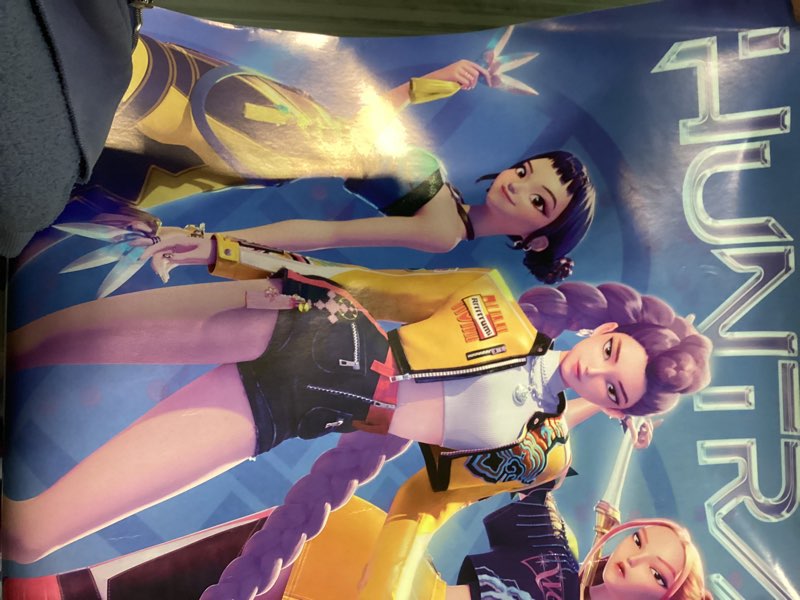 Condition photo showing As Is for netflix kpop demon hunters (2025) huntrix hero group poster