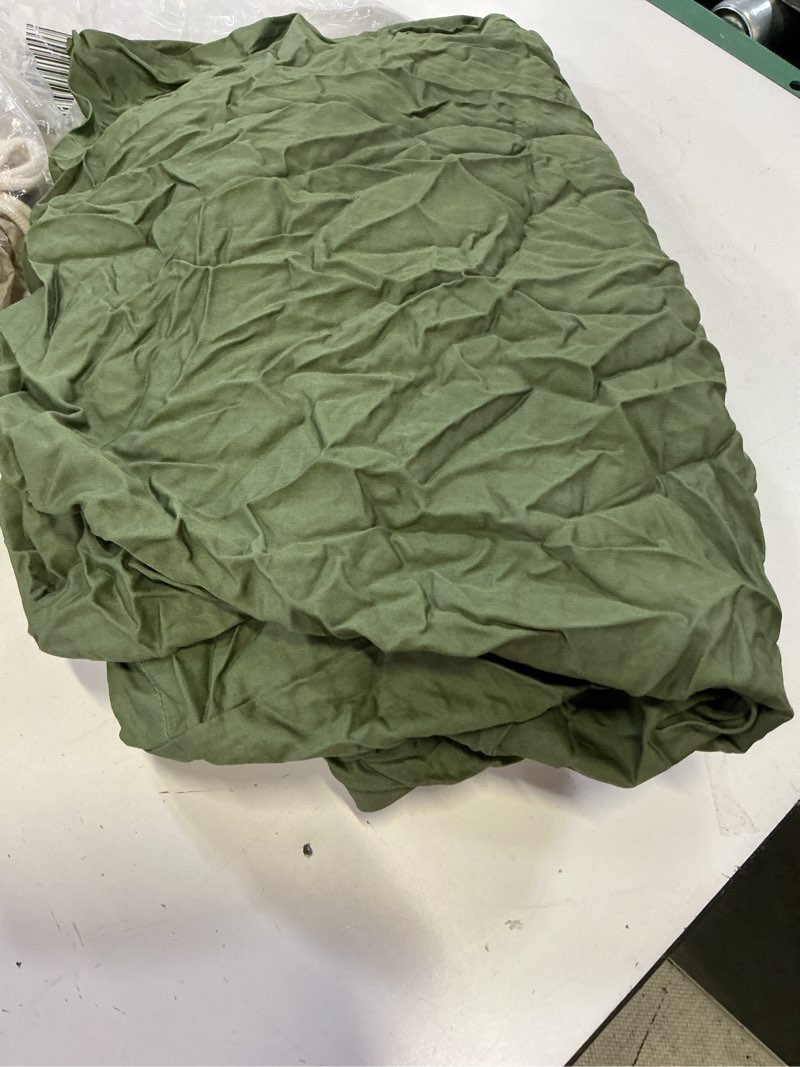 Condition photo showing Good Condition for bamboo fitted sheet set, cal king, olive