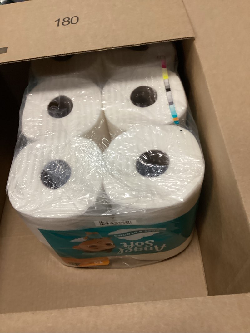 Condition photo showing New/Like New for angel soft toilet paper, 12 mega rolls = 48 regular rolls, soft and strong toilet tissue mega 320 sheet (pack of 12)