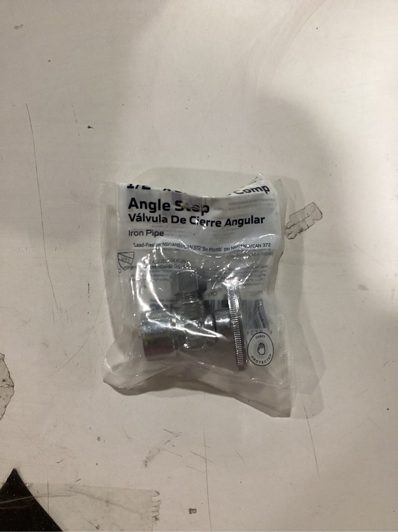 Condition photo showing Good Condition for SharkBite 1/2-in FIP x 3/8-in OD Compression Brass Quarter turn Stop Angle valve